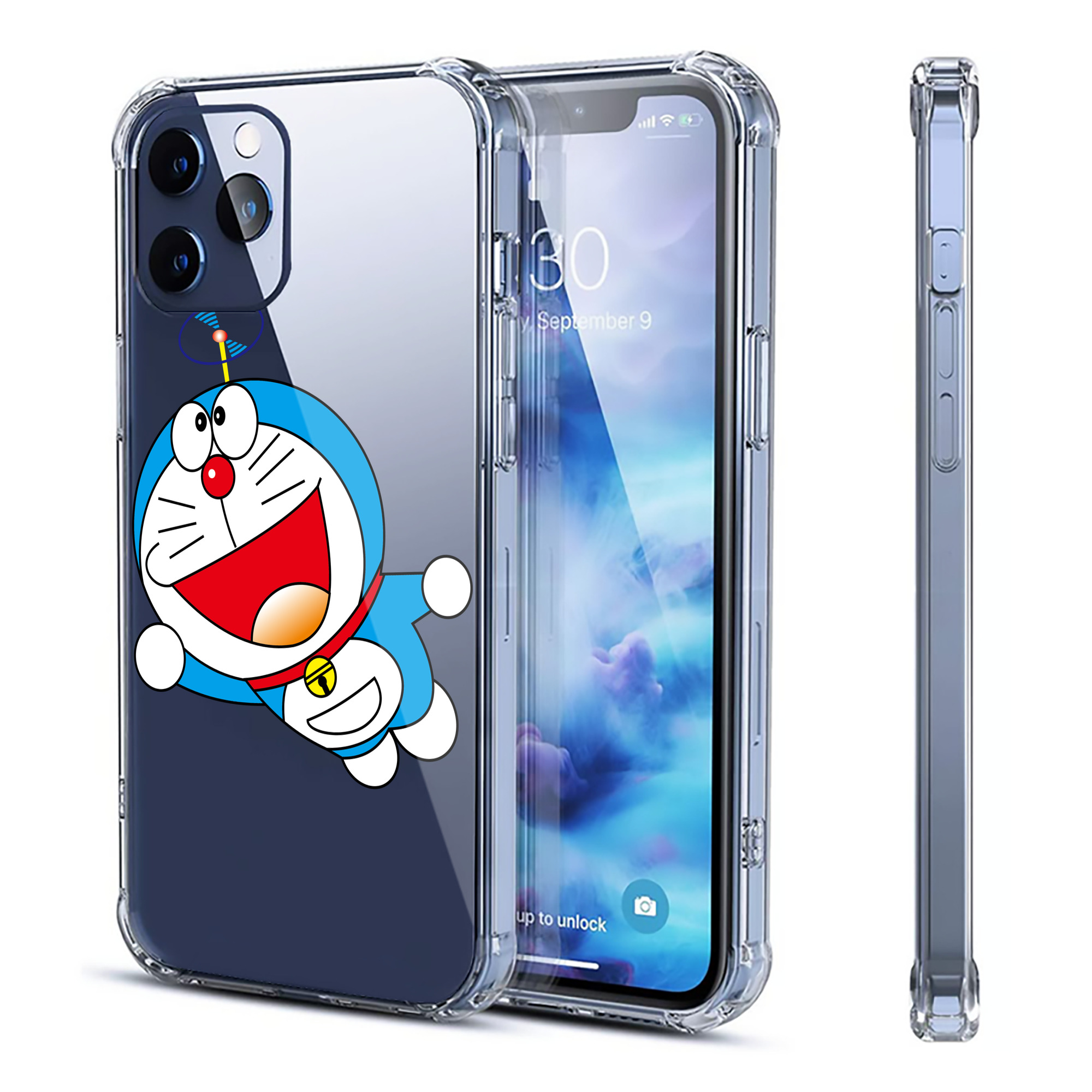 （画像用） ドラえもん Doraemon 【iPhone 12シリーズ対応】透明スマホケース（クリアソフトケース）